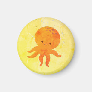 Cute Baby Octopus Cartoon Magneet
