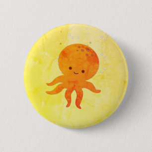 Cute Baby Octopus Cartoon Ronde Button 5,7 Cm