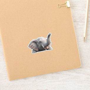 Cute Baby Olifant 3D Cartoon Sticker - Happy Litt