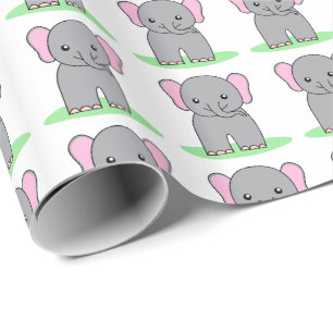 Cute baby-olifant cadeaupapier