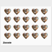 Cute Baby Orangutan kijkt recht vooruit Hart Sticker (Vel)