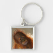 Cute Baby Orangutan Sleutelhanger (Voorkant)