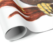 Cute Baby Owl in kerstPet en cadeau voor u Cadeaupapier (Rol Hoek)