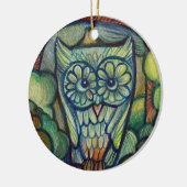 Cute Baby Owl Keramisch Ornament (Links)