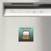 Cute Baby Owl Personalized Magneet (Insitu (Vaatwasser))