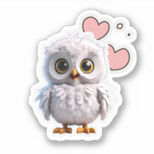 Cute Baby Owl Sticker