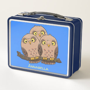 Cute baby owl trio cartoon illustratie