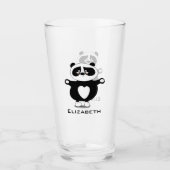 Cute Baby Panda add Name Glas (Voorkant)