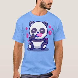 Cute Baby Panda die zeep Bubbles Cartoon speelt T-shirt