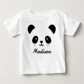 Cute Baby Panda Face Personalized T-Shirt (Voorkant)