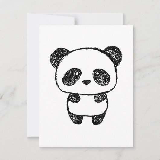 Cute Baby Panda, getekend in Charcoal - Amanda Roo (Voorkant)
