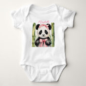 Cute Baby Panda Girl Romper (Voorkant)