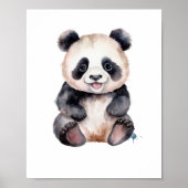 Cute baby panda waterverf poster (Voorkant)