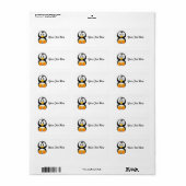 Cute Baby Penguin - Aanpasbaar Etiket (Full Sheet)