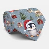 Cute Baby Penguin Christmas Stropdas (Opgerold)