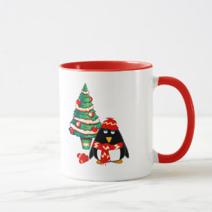Cute Baby Penguin   Eigen naam kerstcadeautje Mok