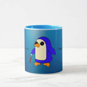 Cute Baby Penguin met Cane-aanpassing Mok