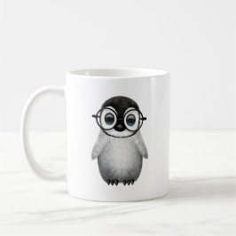 Cute Baby Penguin Wearing Eye Glasses Koffiemok