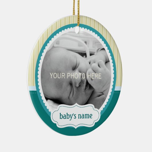 Cute Baby Photo Ornament (Rechts)