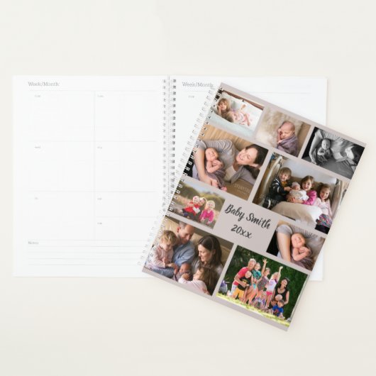 Cute Baby Photo Planner Couverture dure (Devant avec enveloppe)