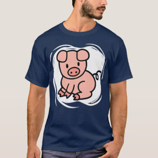 Cute Baby Pig I Cartoon Pig I Cute Pig I Kinder Pi T-shirt