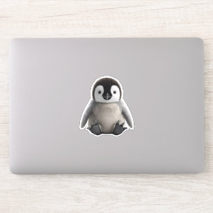 Cute Baby Pinguïn 3D Fluffy Kuiken Uitknip Sticker