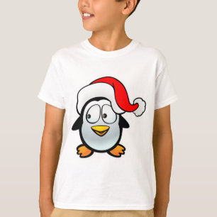 Cute Baby pinguin met Santa Claus Pet T-shirt