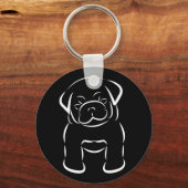 Cute Baby Pug Sleutelhanger (Voorkant)