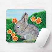 Cute Baby Rabbit Painting Muismat (Met muis)