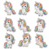 Cute Baby Rainbow Unicorn Custom Vinyl Sticker (Devant)