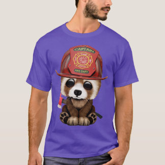 Cute Baby Red Panda brandweerman T-shirt