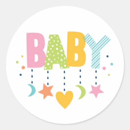 Cute Baby Ronde Sticker