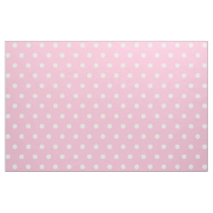 Cute Baby Roze White Retro Polka Ploots Pattern DI Stof