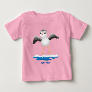 Cute baby sandpiper cartoon illustratie