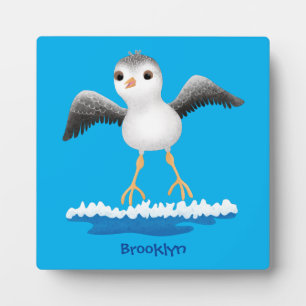 Cute baby sandpiper cartoon illustratie fotoplaat