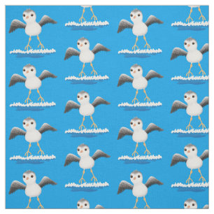 Cute baby sandpiper cartoon illustratie stof