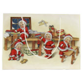 Cute Baby Santa Illustration Large Cadeautasje (Achterkant)