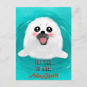 Cute Baby Seal Briefkaart