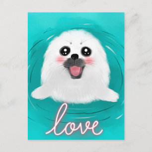 Cute Baby Seal Briefkaart