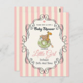 Cute Baby shower Briefkaart (Voorkant / Achterkant)