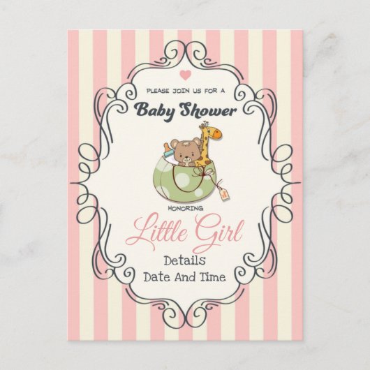 Cute Baby shower Briefkaart (Voorkant)