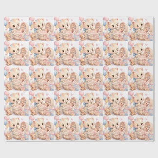 Cute Baby Shower Cadeaupapier | Tumble Watercolo
