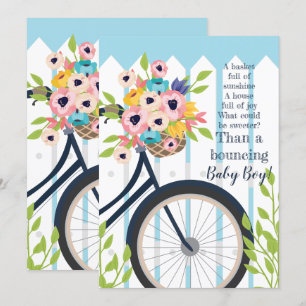 Cute Baby shower Garden Party Floral Invitation Kaart