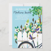 Cute Baby shower Garden Party Invitation florale (Dos)