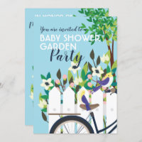 Cute Baby shower Garden Party Invitation florale