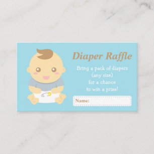 Cute Baby Shower Grauwe Luier Lotterij Tickets Jon Informatiekaartje