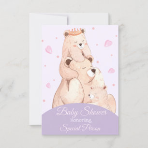 Cute Baby shower Invitation Kaart