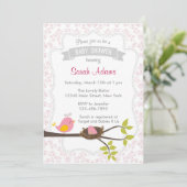 Cute Baby shower Invitation Pastel Pink (Debout devant)