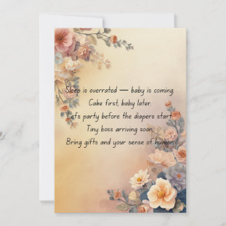 Cute Baby Shower Invitation – Sweet Welcome Party  Kaart