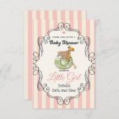 Cute Baby shower Kaart (Voorkant / Achterkant)